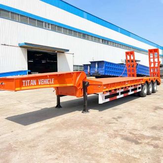 3 Axle 60 Ton Low Loader Trailer Truck
